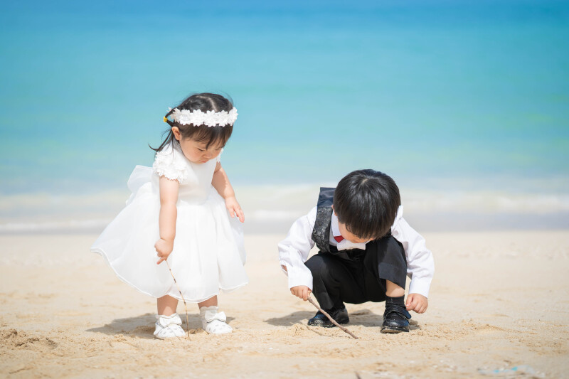 沖縄の海を楽しんで