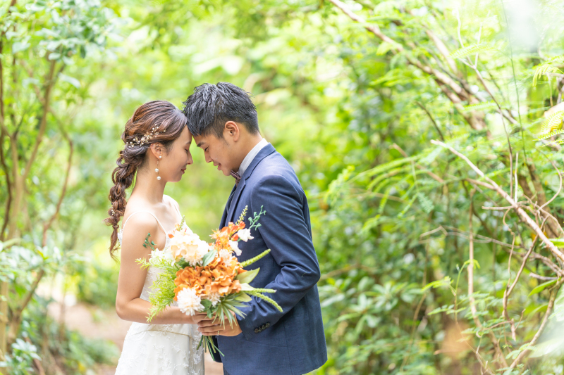 おでこつけショット