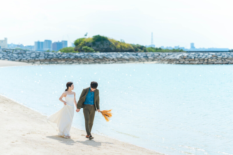 ビーチでフォトウェディング♪