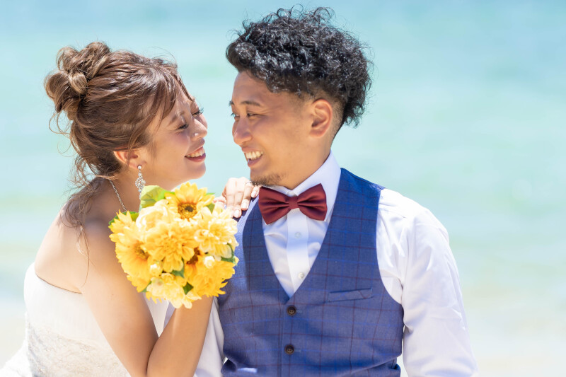 自然なおふたりの笑顔