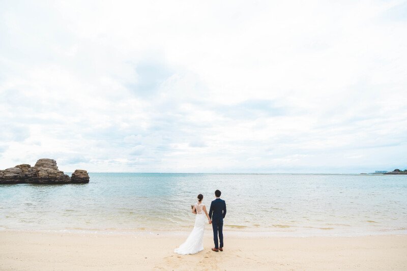 ビーチでの撮影