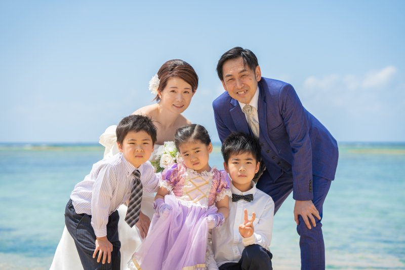 5人仲良し家族のウエディング撮影スタート!