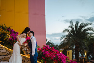 ２ロケーションサンセットプランとキラキラ街並み