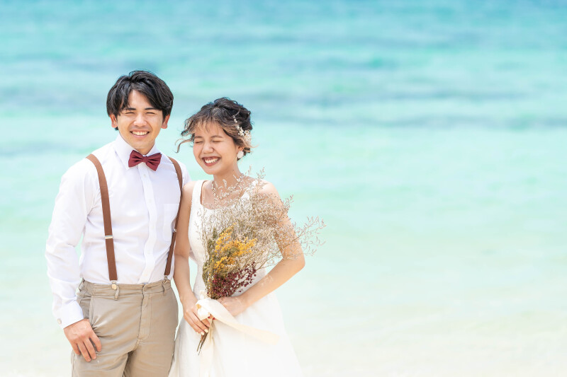 広い海でのロケーション撮影