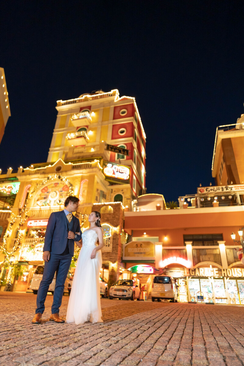 夜の景色も素敵なアメリカンビレッジ