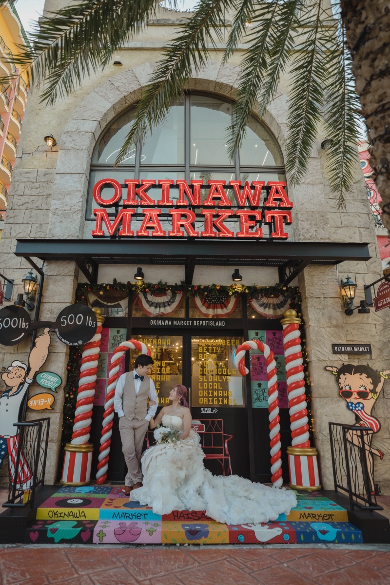 アメリカンビレッジのいろんなスポットで撮影します