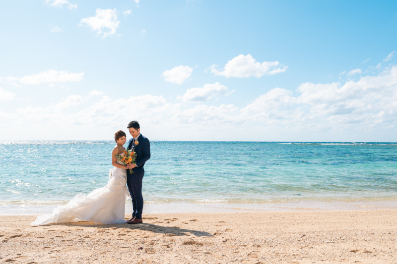 ブーケを見つめて