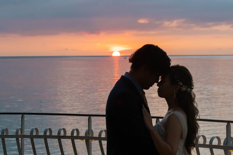 綺麗な夕日と一緒に。