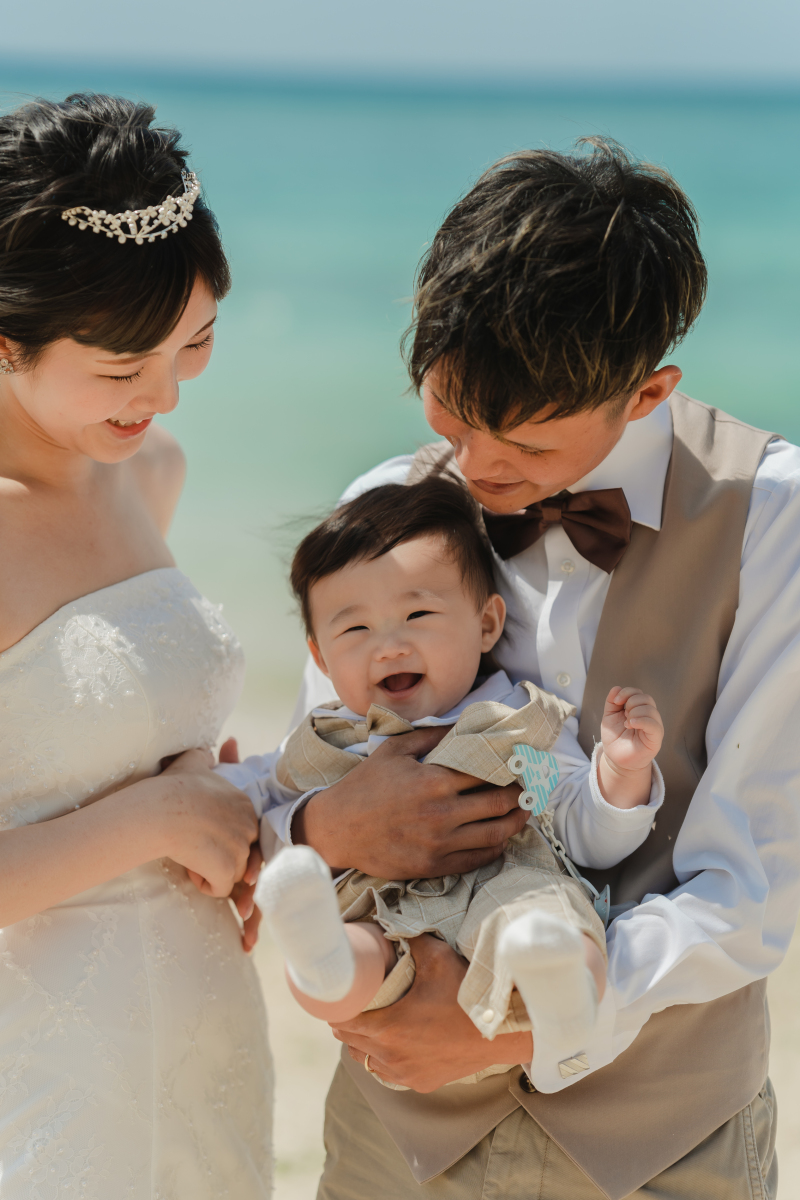 パパと色味を合わせてリンクコーデで