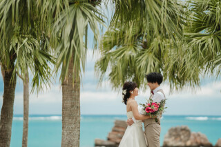 青い海とアメリカンビレッジの２ロケーション