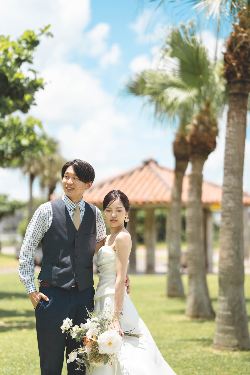 ヤシの木で少しクールに