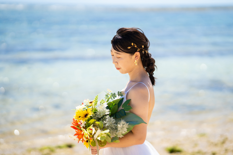 ヘアセットはあみおろしスタイルで