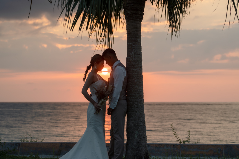 ヤシの木とサンセット