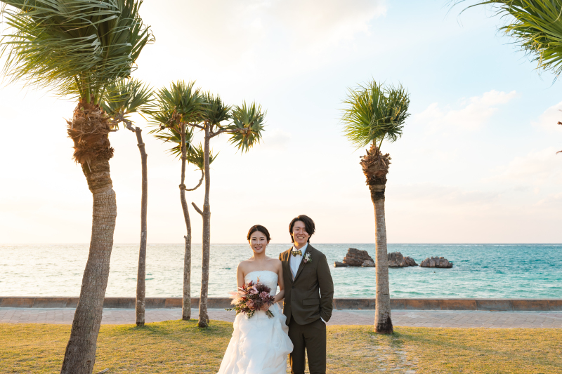 最後は海をバックにヤシの木と♪