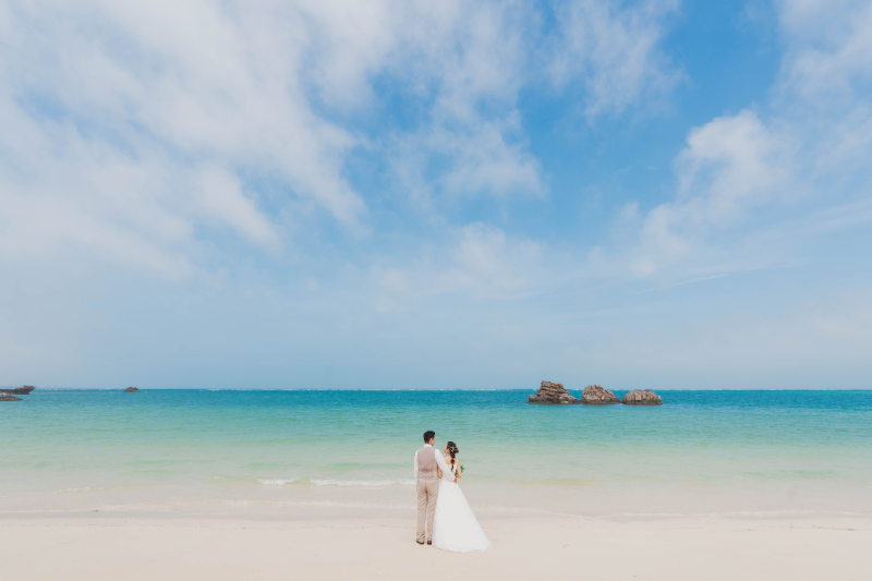 沖縄の海を目に焼き付けて