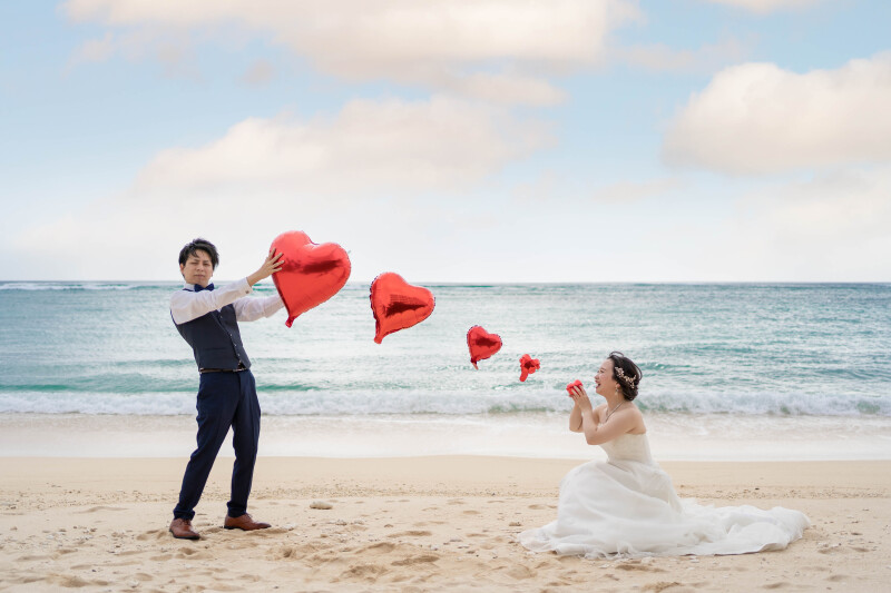 ハートバルーンで気持ち届けて。