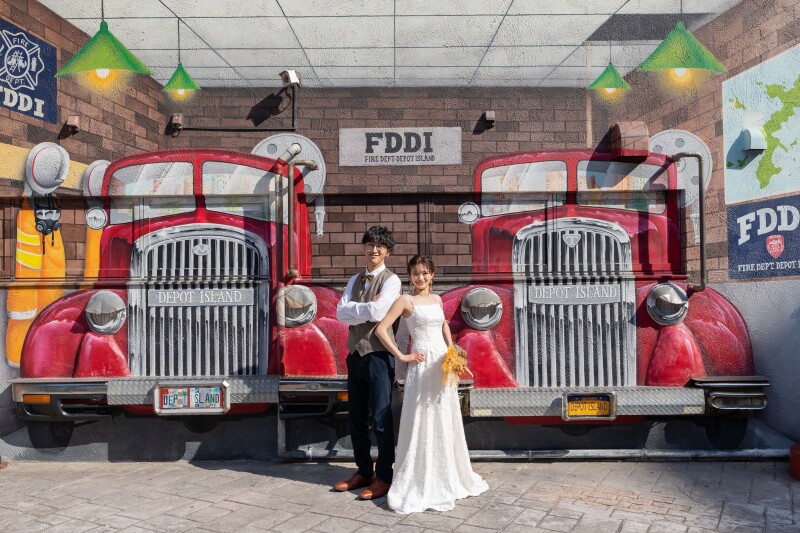 映えスポットの壁画