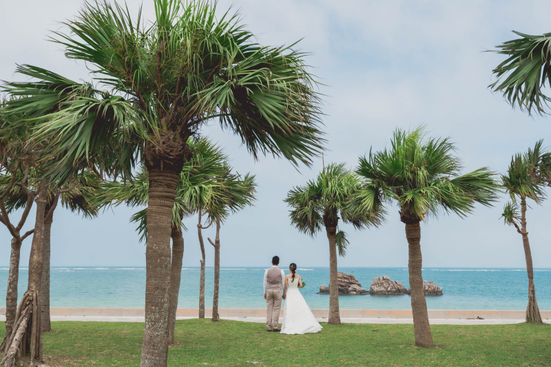 青空の日のアラハビーチ撮影