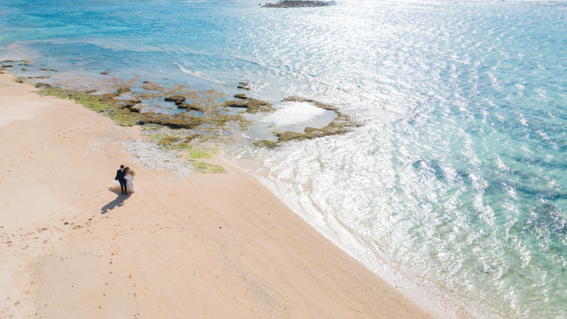 ☆読谷村にある天然ビーチ☆ドローン付き1ロケーションプラン