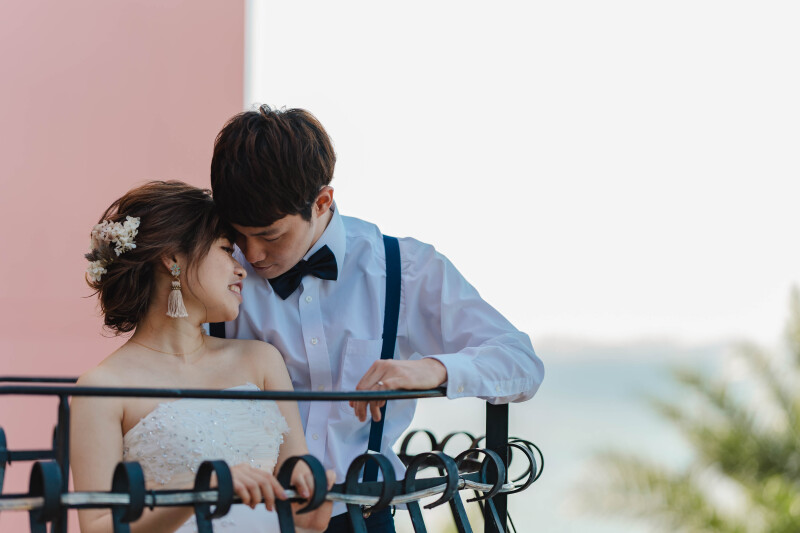 生まれ育った沖縄でマタニティウェディングフォト