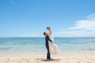 静かで落ち着いた読谷村のビーチ