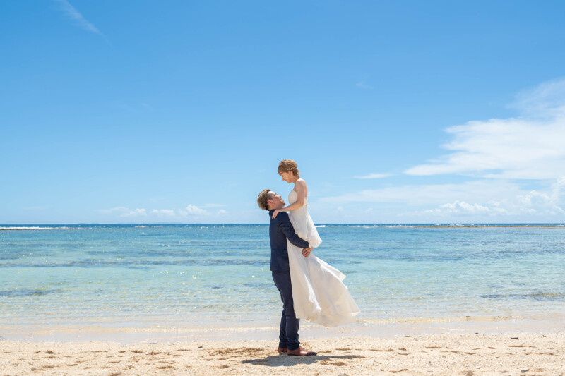 静かで落ち着いた読谷村のビーチ
