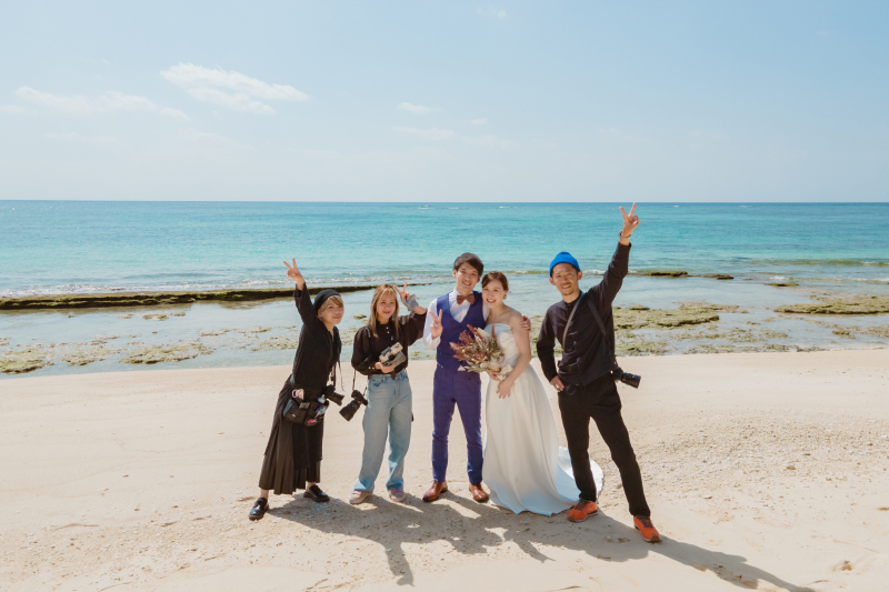 人の少ないビーチで撮影