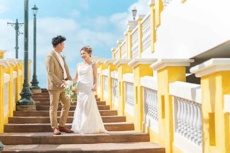 カラフルな街並みがキュートでどこを切り取っても映えるアメリカンビレッジでの撮影♪