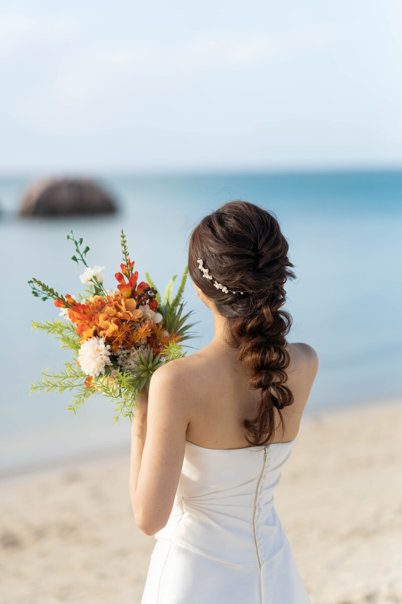 編みおろしスタイルカジュアルよりのスタイルもお任せください♪