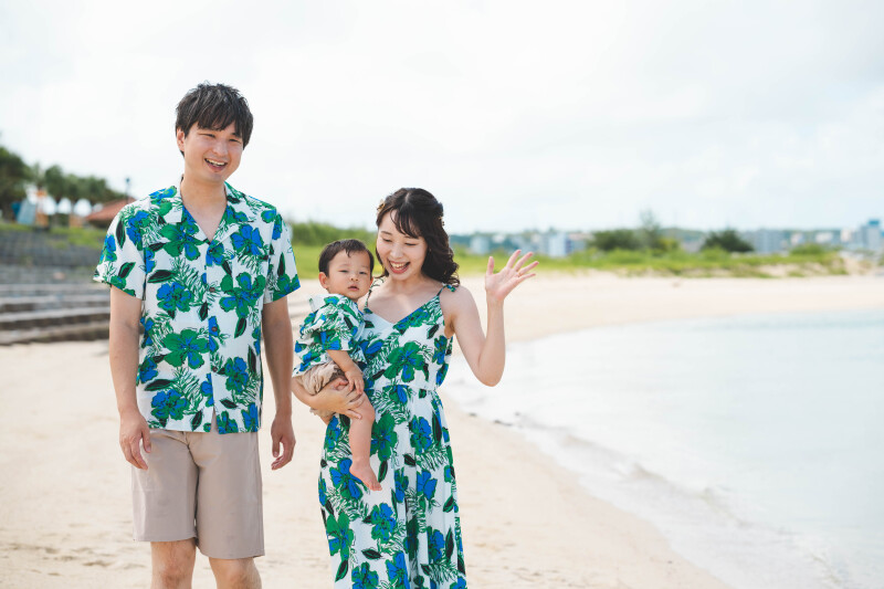 ファミリー＆記念・私服フォトプラン（アラハビーチorアメリカンビレッジ）格安19,000円 現金支払い限定☂️雨天日程変更無料