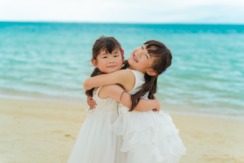 夏休みキャンペーン!7・8月撮影1ロケファミリープラン(ビーチ)64,000円キッズヘア&衣装&キッズアテンド付&アルバム付