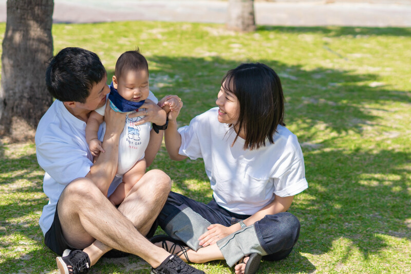 ファミリー&記念・私服フォトプラン(アラハビーチ/ヤシの木・公園)格安19,000円 ⚫︎現金支払い限定☂️雨天日程変更無料