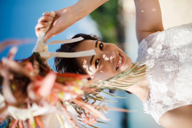 ブーケの向こうの