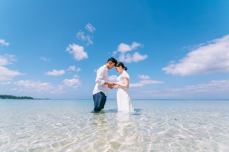 沖縄の海での水中撮影