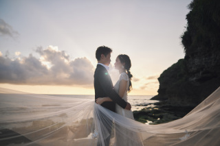 Navy Wedding_美しいサンセットと