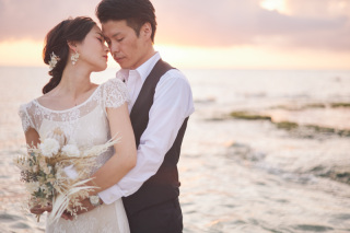 Navy Wedding_美しいサンセットと