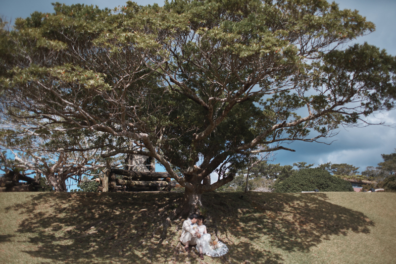 Navy Wedding_ガーデンで撮影できる