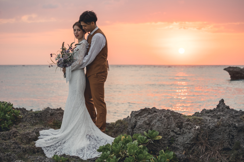 【ムービー&サンセット撮影】ドレス・タキシード1点｜データ120カット｜ビーチロケ2回