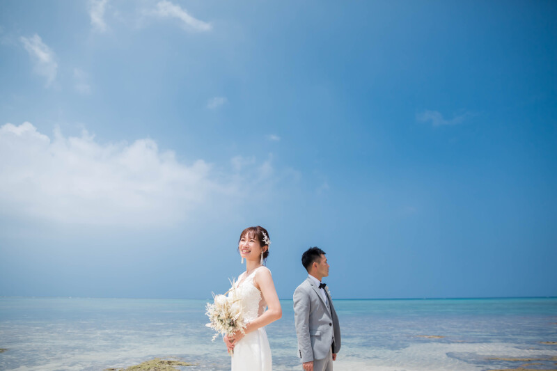 【ムービー&ウォーターイン撮影付き】ドレス・タキシード1点｜データ120カット｜ビーチロケ