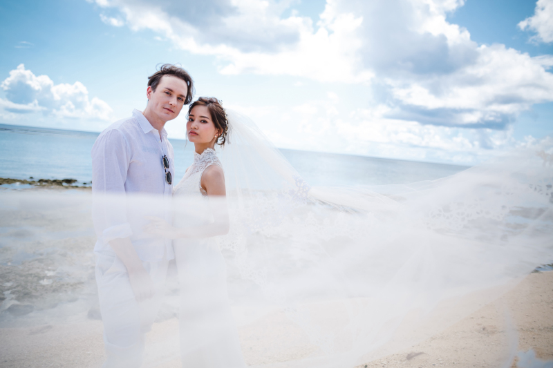 【ムービー付き残波岬ロケ】ドレス・タキシード1点｜データ130カット｜ビーチ撮影