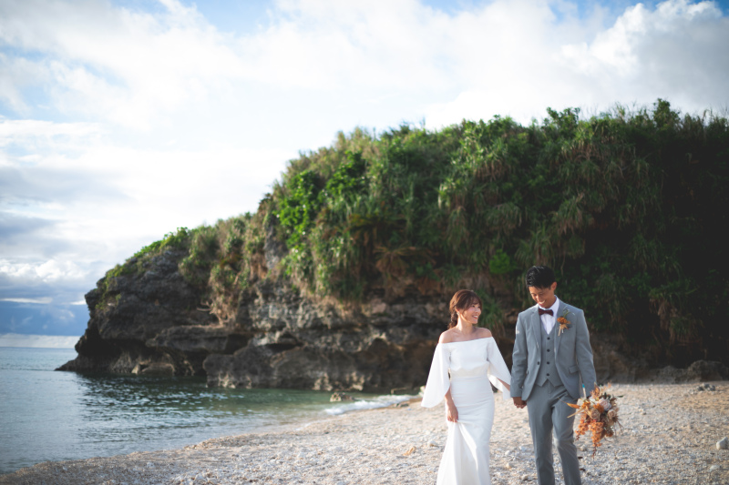 【世界遺産&times;美ら海】座喜味城跡＆天然ビーチフォト☆100カット・衣装＆ヘアメイク込