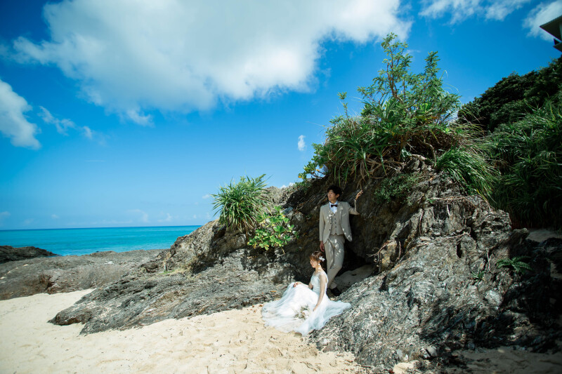 【ドローンフォト&ムービー】ドレス・タキシード1点｜データ100カット｜ビーチロケ
