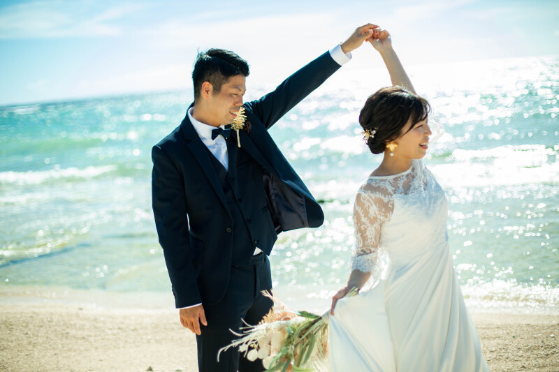 【ビーチロケ】ドレス・タキシード1点｜データ100カット｜必要なもの全部込み