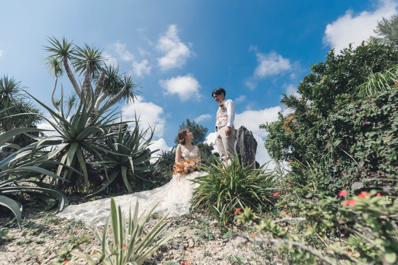 【ドローンフォト&ムービー】東南植物楽園ロケ｜データ150カット｜ドレス・タキシード1点｜ビーチフォト