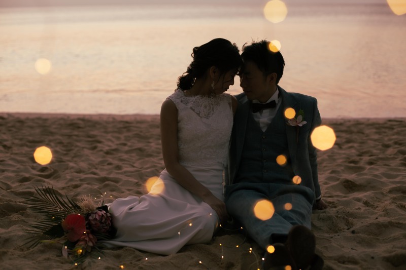 【ムービー&サンセット撮影】ドレス・タキシード1点｜データ120カット｜ビーチロケ2回