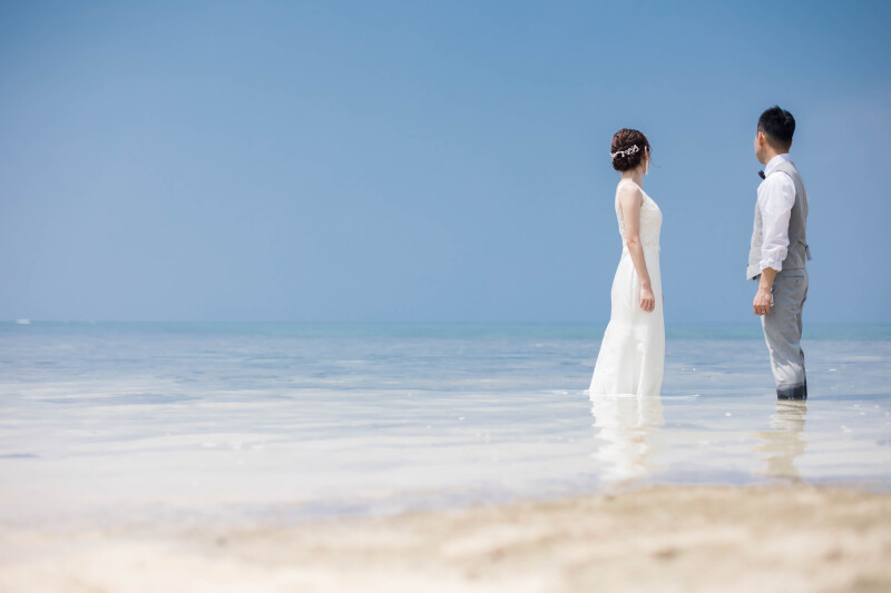 【ムービー&ウォーターイン撮影付き】ドレス・タキシード1点｜データ120カット｜ビーチロケ