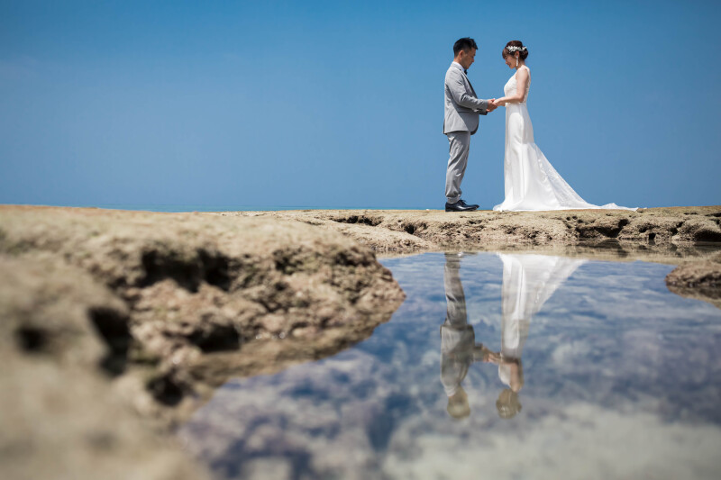 【ムービー&ウォーターイン撮影付き】ドレス・タキシード1点｜データ120カット｜ビーチロケ