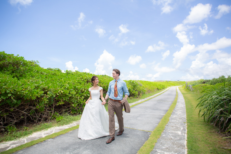 【ムービー付き残波岬ロケ】ドレス・タキシード1点｜データ130カット｜ビーチ撮影