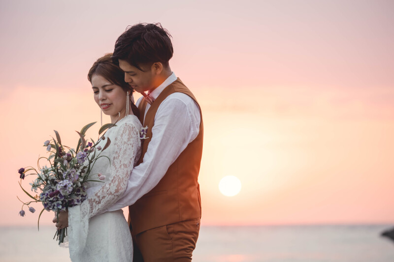 【サンセット&ドローン撮影つき！】データ180カット｜ドレス・タキシード1点｜ビーチフォト｜ムービー