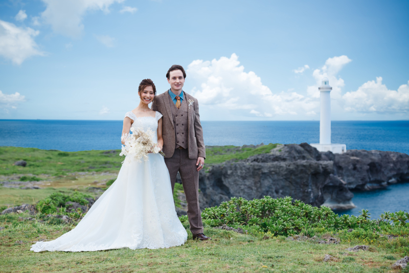 【ムービー付き残波岬ロケ】ドレス・タキシード1点｜データ130カット｜ビーチ撮影